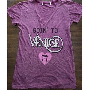 NWOTD Wildfox S Going to Venice T Shirt Burgundy V Neck 125515